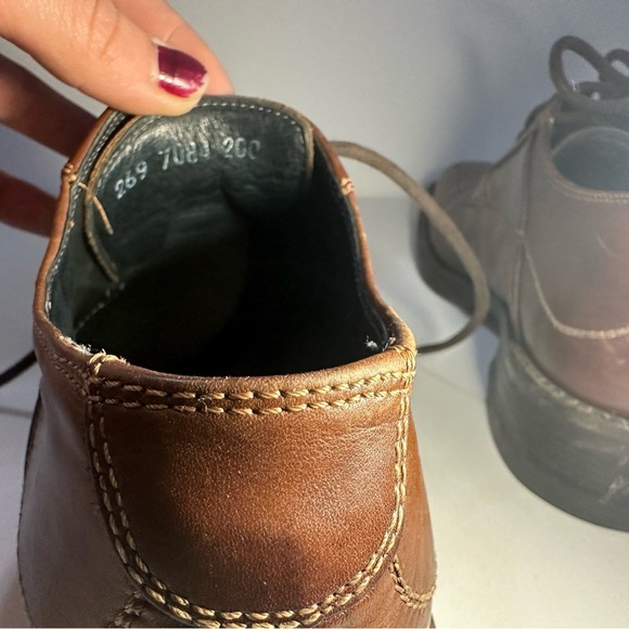 Bacco Bucci Men’s 9 Oxford Brown Leather Dress Shoes Made In Italy - Picture 13 of 15